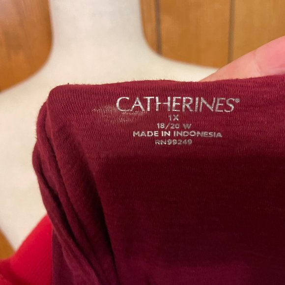 Catherine 1X - Women's Maroon Shirt - NEW - Picture 4 of 4